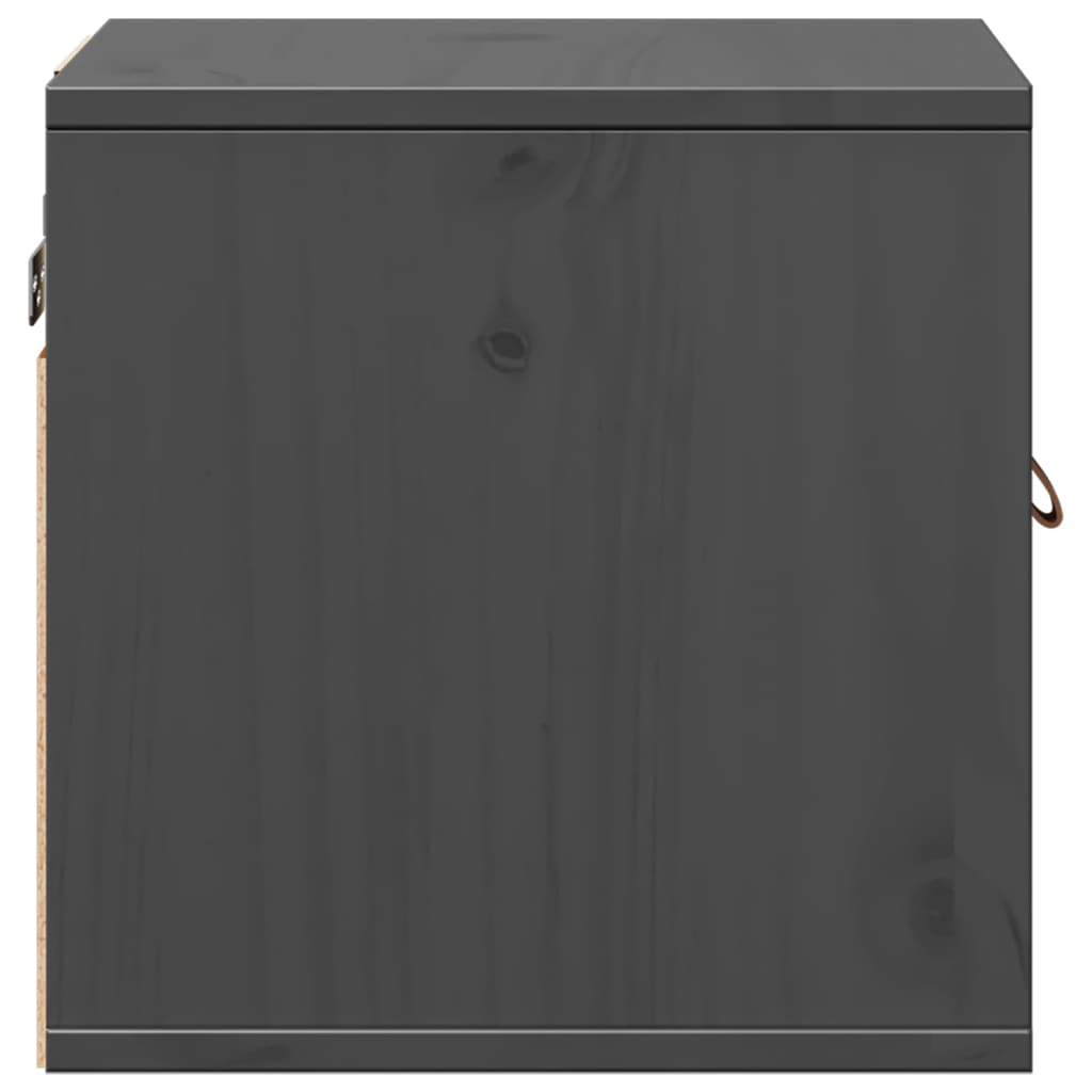 vidaXL Dulap de perete, gri, 31,5x30x30 cm, lemn masiv de pin
