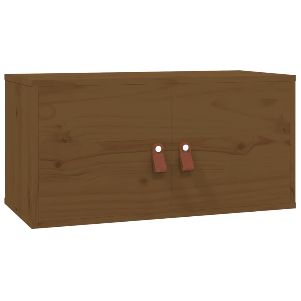 vidaXL Dulapuri de perete 2 buc. maro miere 60x30x30 cm lemn masiv pin