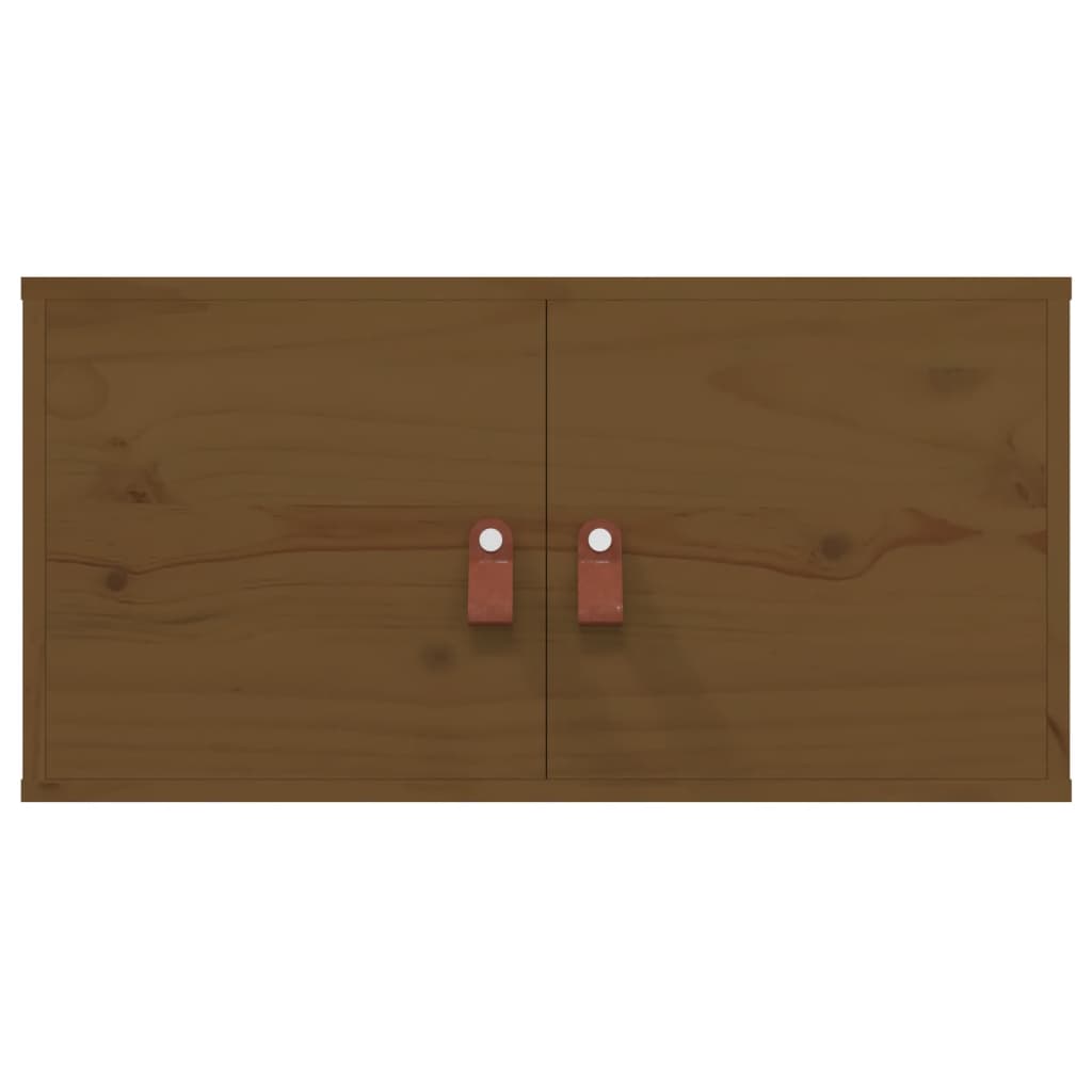 vidaXL Dulapuri de perete 2 buc. maro miere 60x30x30 cm lemn masiv pin