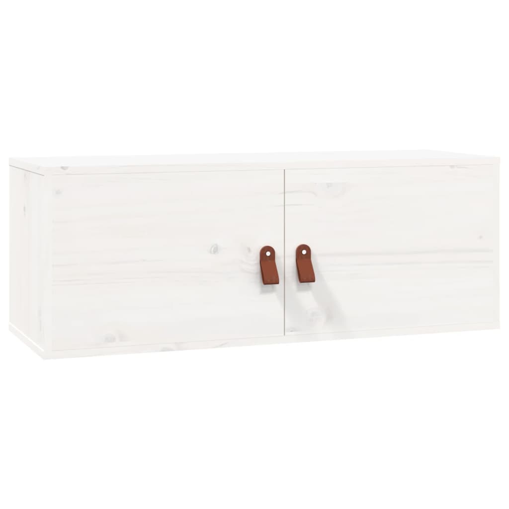 vidaXL Dulap de perete, alb, 80x30x30 cm, lemn masiv de pin