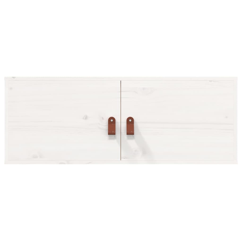 vidaXL Dulap de perete, alb, 80x30x30 cm, lemn masiv de pin