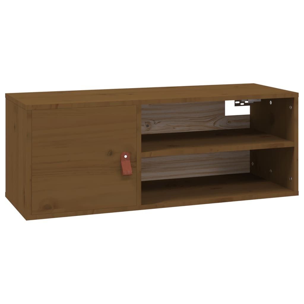 vidaXL Dulap de perete, maro miere, 80x30x30 cm, lemn masiv de pin vidaXL Dulap de perete, maro miere, 80x30x30 cm, lemn masiv de pin