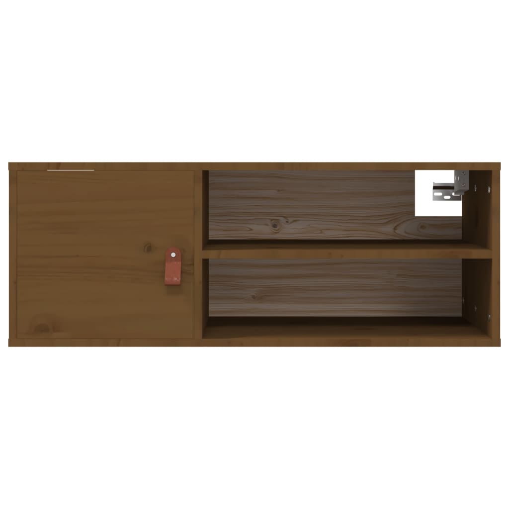 vidaXL Dulap de perete, maro miere, 80x30x30 cm, lemn masiv de pin vidaXL Dulap de perete, maro miere, 80x30x30 cm, lemn masiv de pin