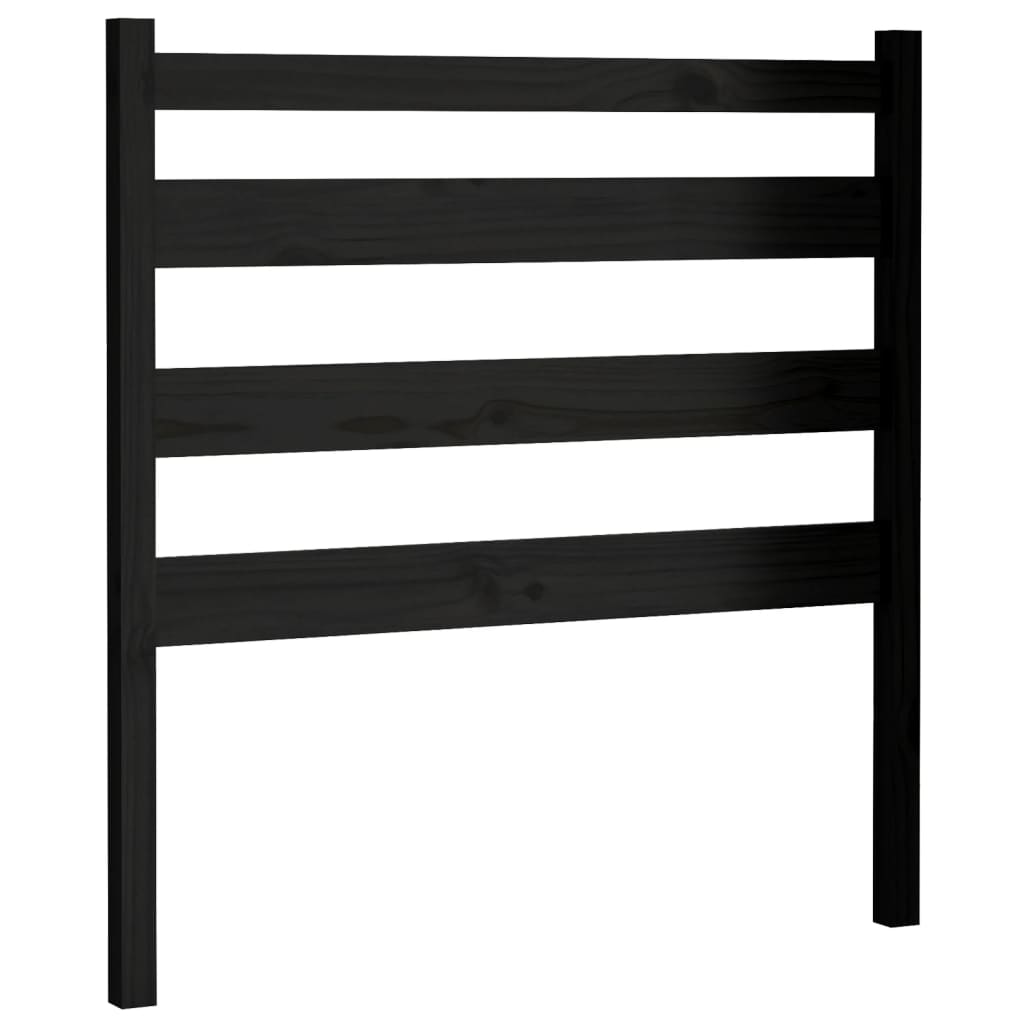 vidaXL Tăblie de pat, negru, 96x4x100 cm, lemn masiv de pin