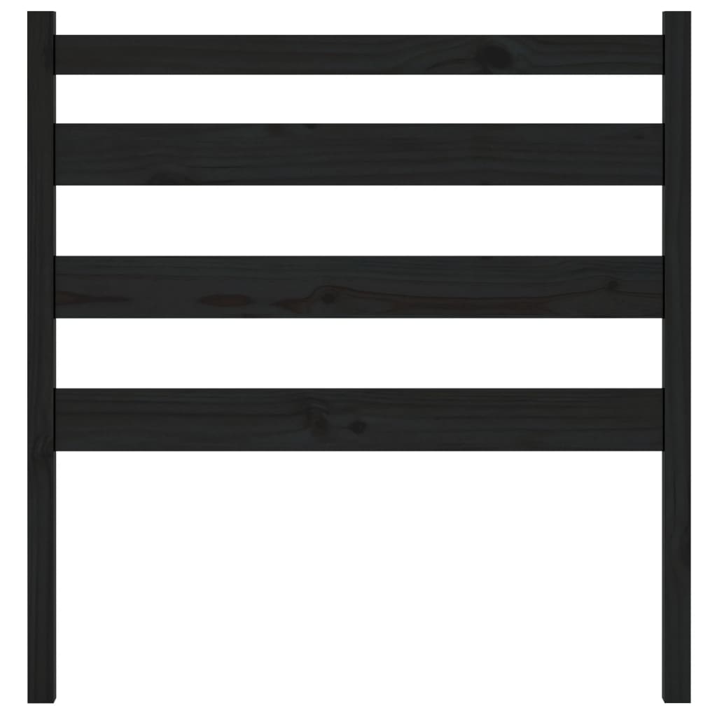 vidaXL Tăblie de pat, negru, 106x4x100 cm, lemn masiv de pin vidaXL Tăblie de pat, negru, 106x4x100 cm, lemn masiv de pin