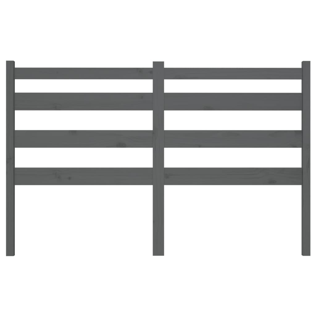 vidaXL Tăblie de pat, gri, 126x4x100 cm, lemn masiv de pin vidaXL Tăblie de pat, gri, 126x4x100 cm, lemn masiv de pin