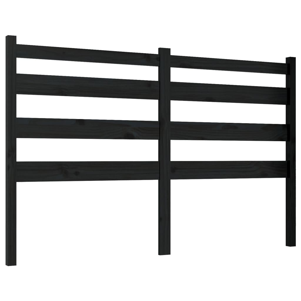 vidaXL Tăblie de pat, negru, 166x4x100 cm, lemn masiv de pin