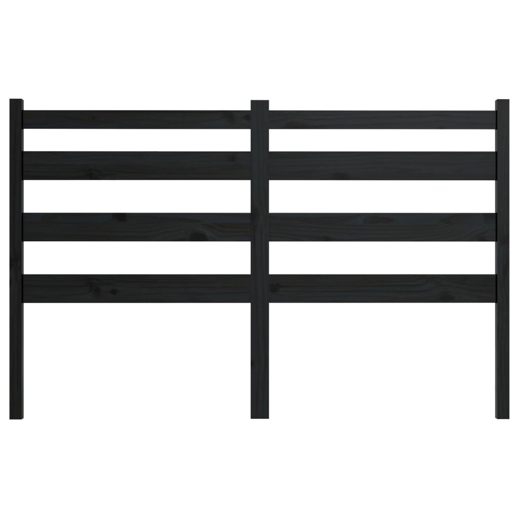 vidaXL Tăblie de pat, negru, 186x4x100 cm, lemn masiv de pin