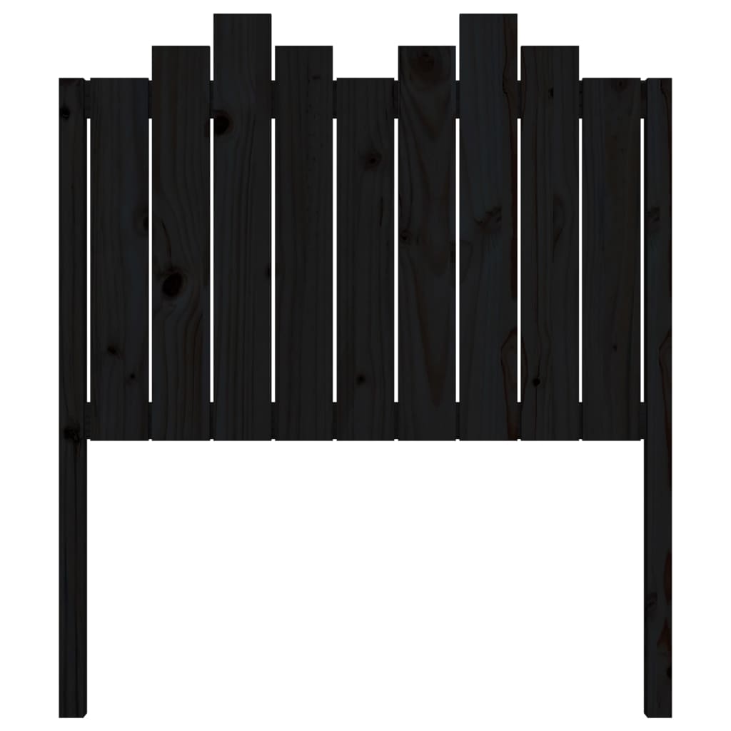 vidaXL Tăblie de pat, negru, 96x4x110 cm, lemn masiv de pin