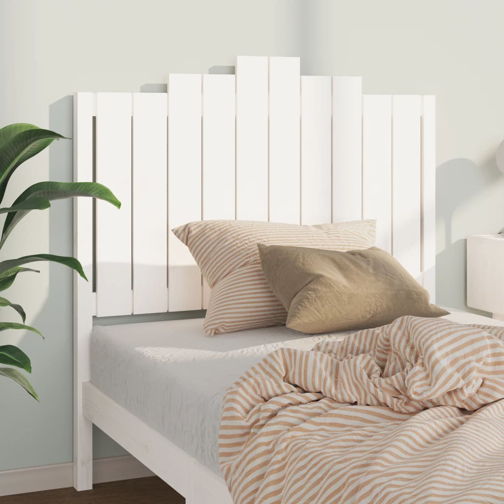 vidaXL Tăblie de pat, alb, 106x4x110 cm, lemn masiv de pin