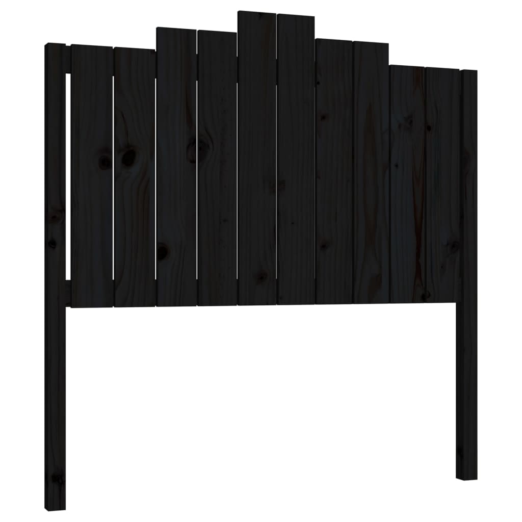 vidaXL Tăblie de pat, negru, 106x4x110 cm, lemn masiv de pin vidaXL Tăblie de pat, negru, 106x4x110 cm, lemn masiv de pin