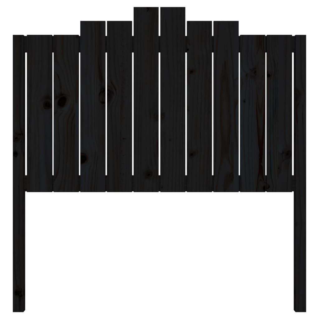 vidaXL Tăblie de pat, negru, 106x4x110 cm, lemn masiv de pin vidaXL Tăblie de pat, negru, 106x4x110 cm, lemn masiv de pin