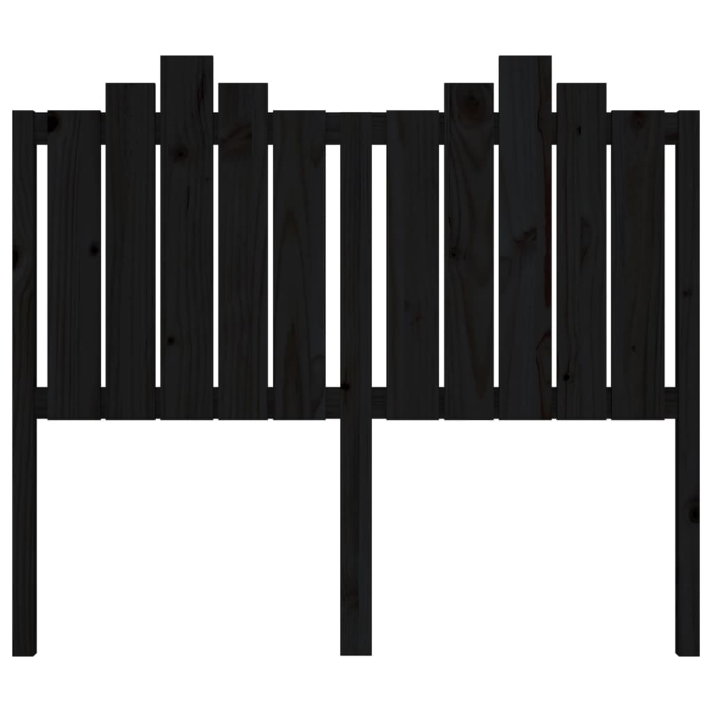 vidaXL Tăblie de pat, negru, 126x4x110 cm, lemn masiv de pin vidaXL Tăblie de pat, negru, 126x4x110 cm, lemn masiv de pin