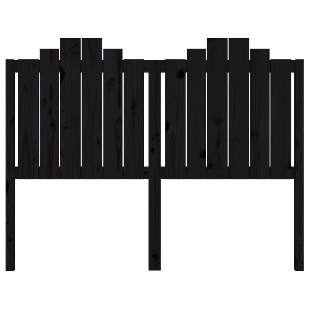 vidaXL Tăblie de pat, negru, 146x4x110 cm, lemn masiv de pin