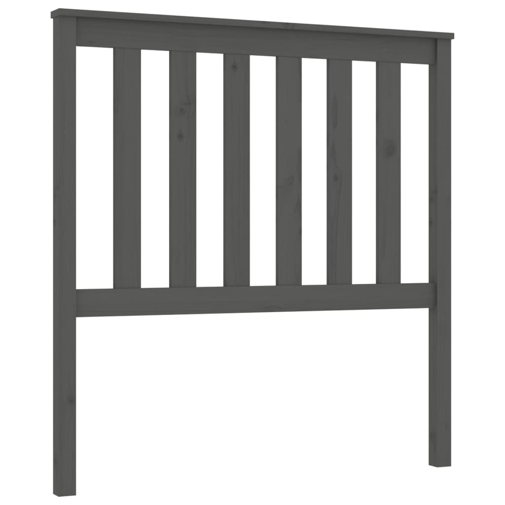 vidaXL Tăblie de pat, gri, 96x6x101 cm, lemn masiv de pin