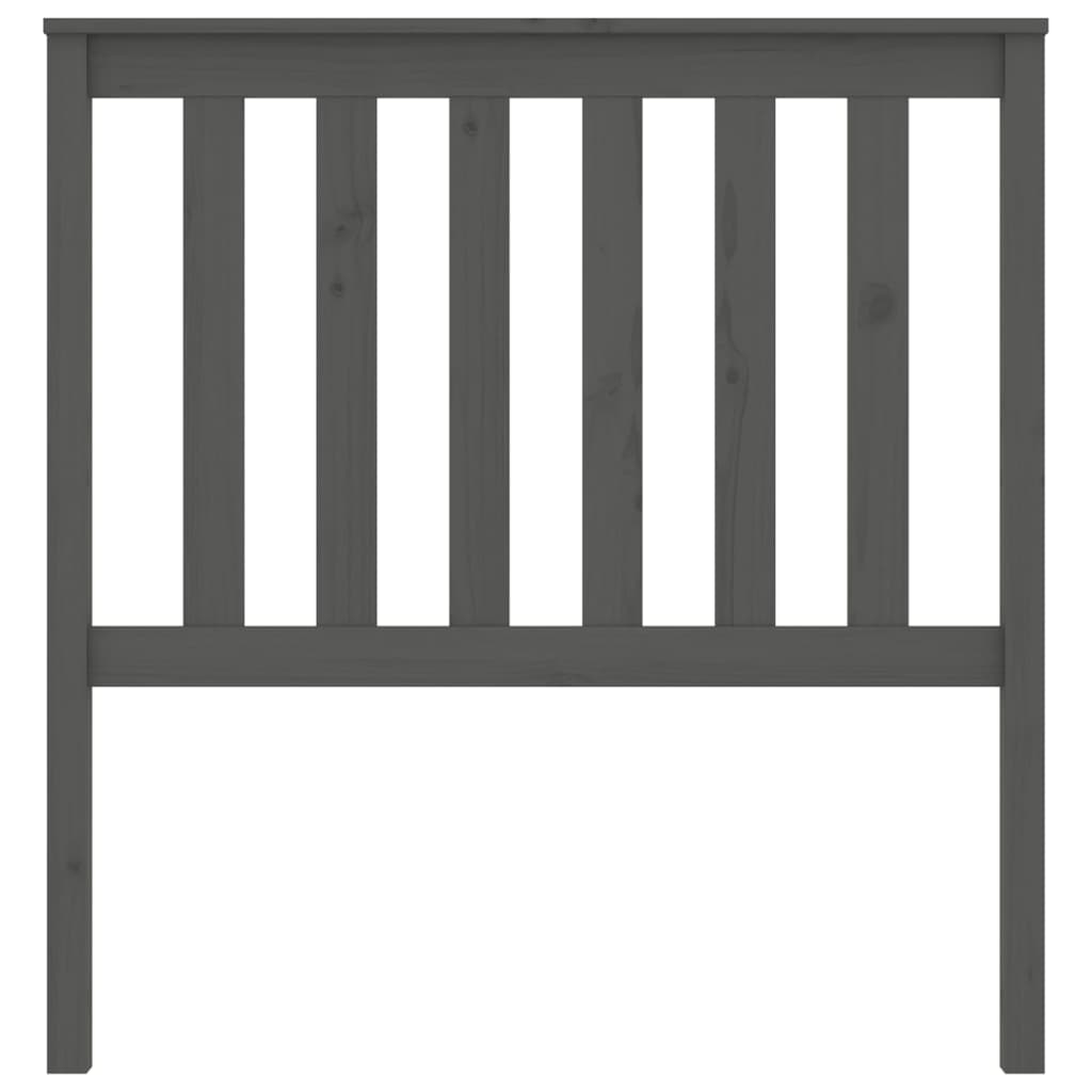 vidaXL Tăblie de pat, gri, 96x6x101 cm, lemn masiv de pin
