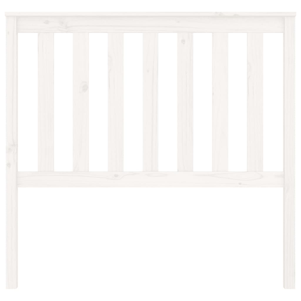 vidaXL Tăblie de pat, alb, 106x6x101 cm, lemn masiv de pin