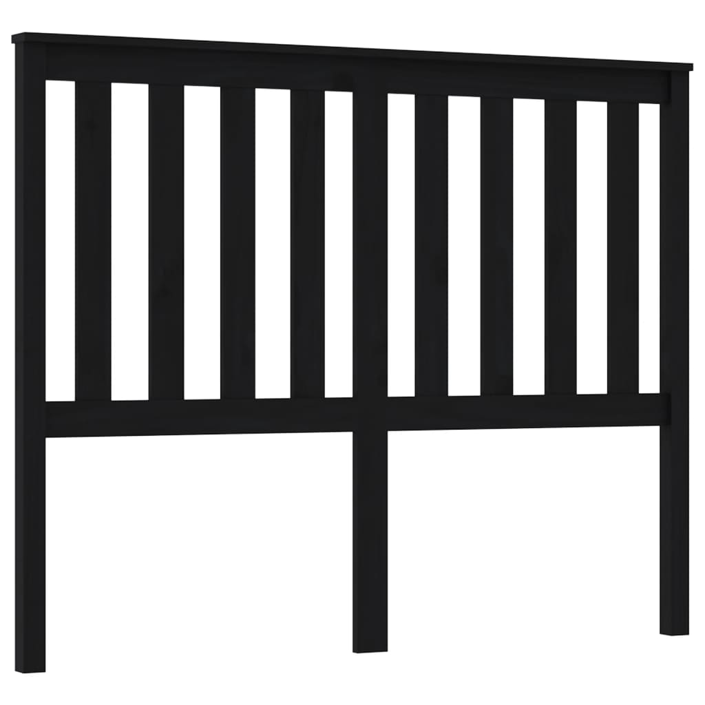 vidaXL Tăblie de pat, negru, 126x6x101 cm, lemn masiv de pin vidaXL Tăblie de pat, negru, 126x6x101 cm, lemn masiv de pin