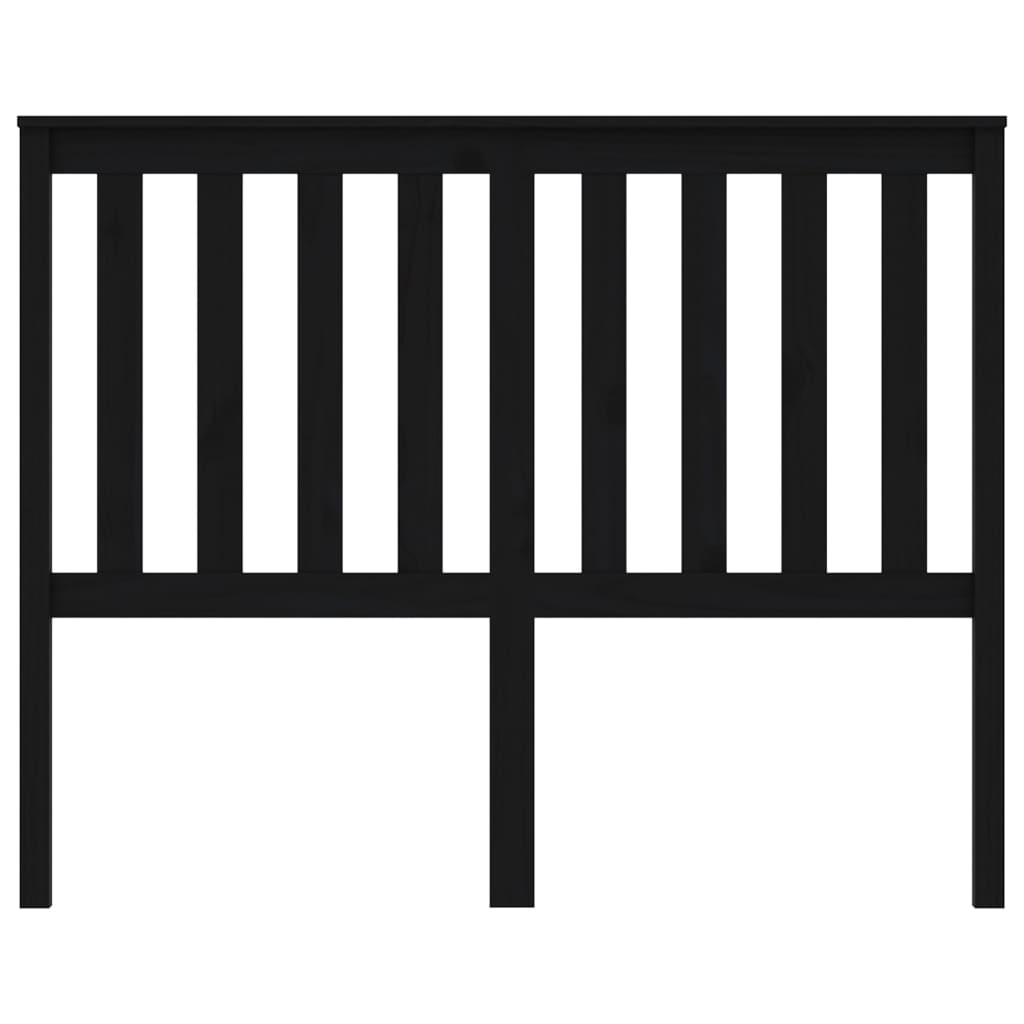 vidaXL Tăblie de pat, negru, 146x6x101 cm, lemn masiv de pin
