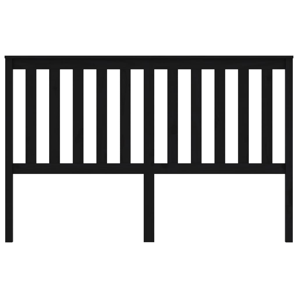 vidaXL Tăblie de pat, negru, 166x6x101 cm, lemn masiv de pin