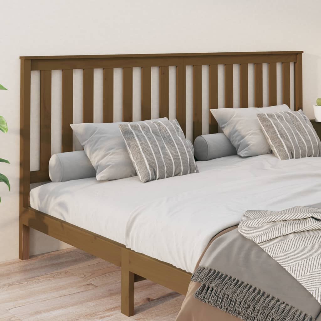 vidaXL Tăblie de pat, maro miere, 206x6x101 cm, lemn masiv de pin vidaXL Tăblie de pat, maro miere, 206x6x101 cm, lemn masiv de pin