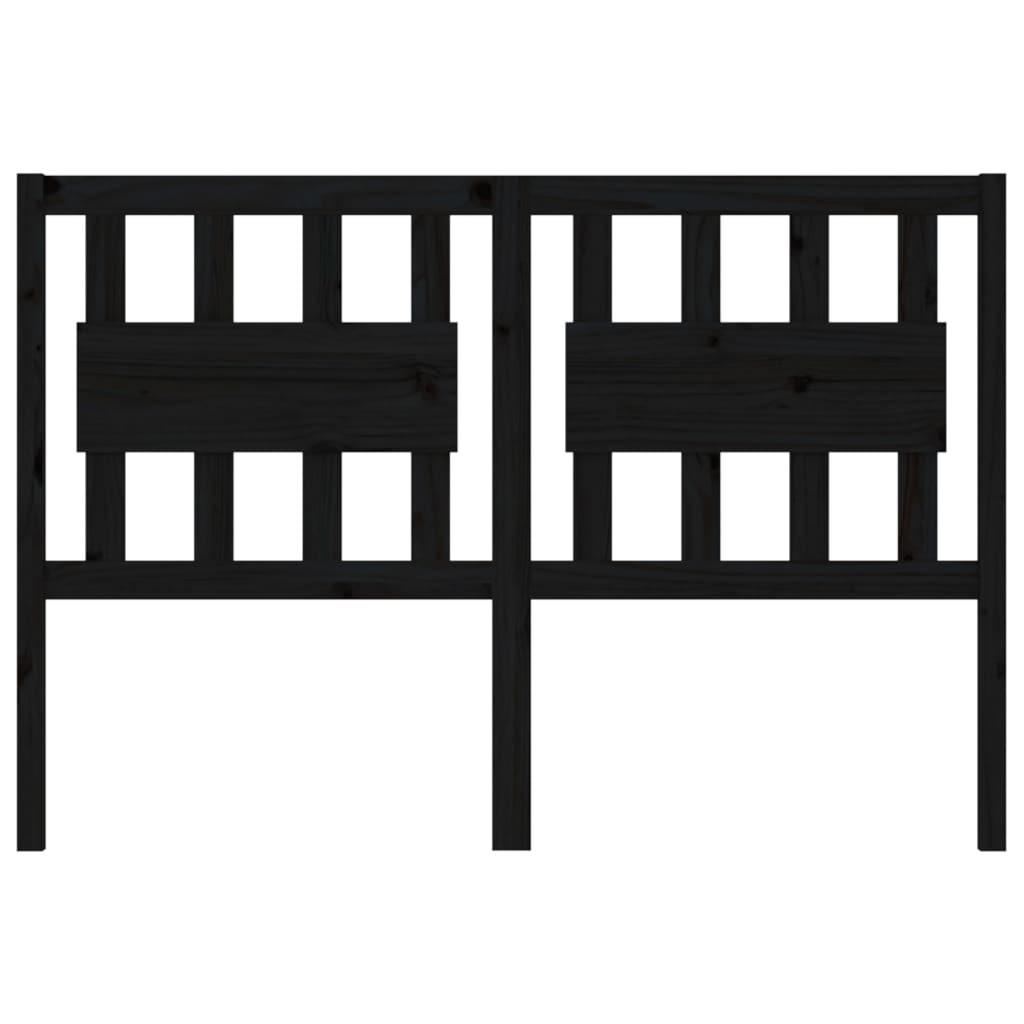 vidaXL Tăblie de pat, negru, 125,5x4x100 cm, lemn masiv de pin vidaXL Tăblie de pat, negru, 125,5x4x100 cm, lemn masiv de pin