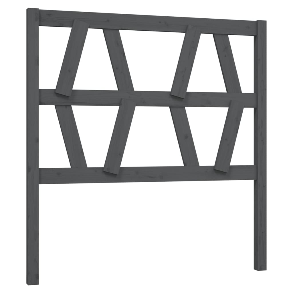 vidaXL Tăblie de pat, gri, 81x4x100 cm, lemn masiv de pin