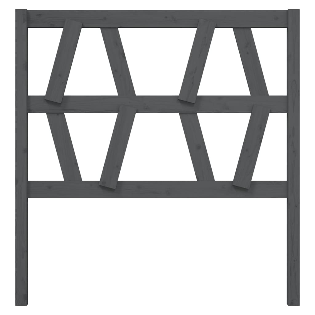 vidaXL Tăblie de pat, gri, 81x4x100 cm, lemn masiv de pin