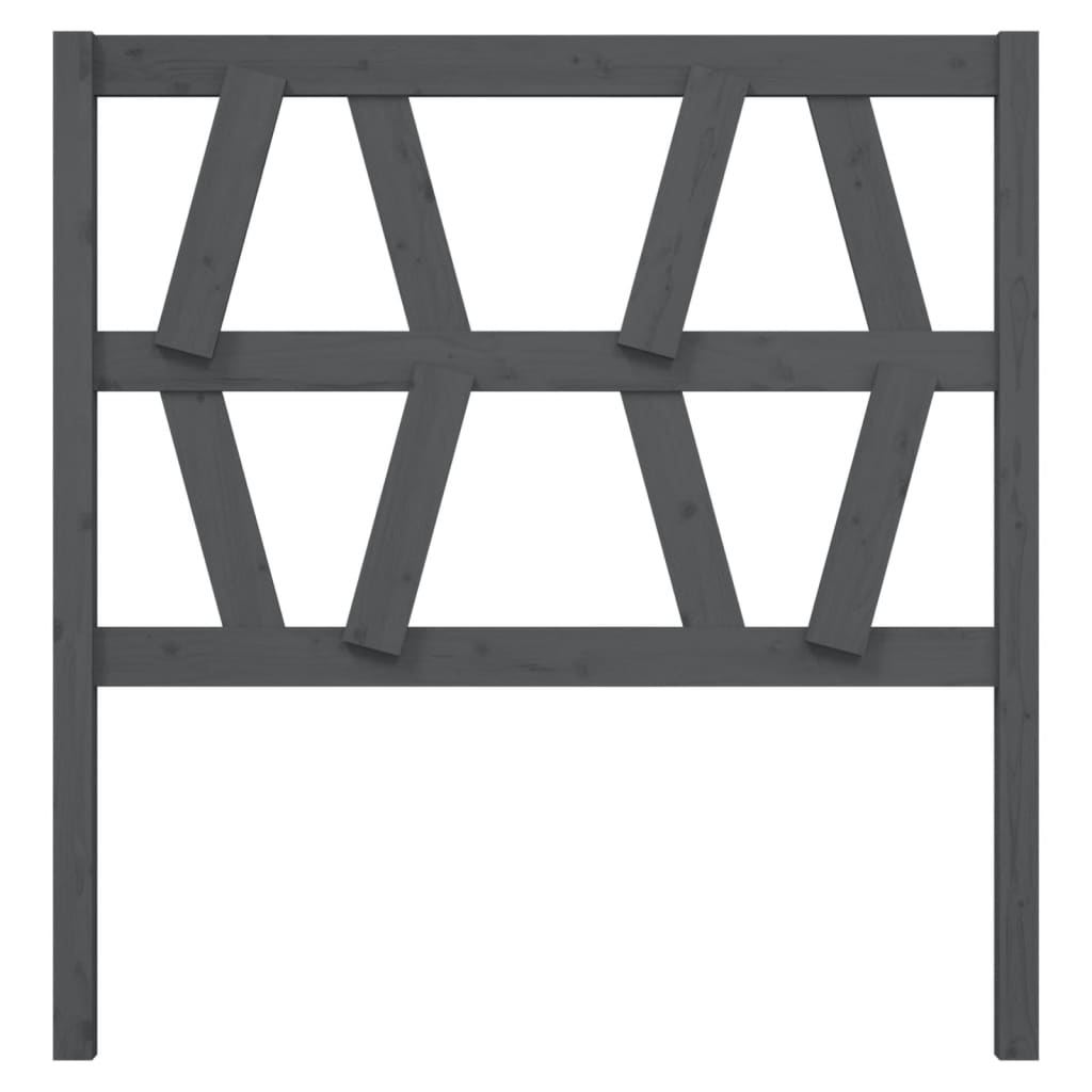 vidaXL Tăblie de pat, gri, 96x4x100 cm, lemn masiv de pin