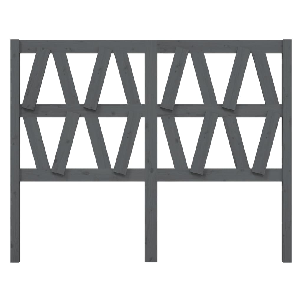 vidaXL Tăblie de pat, gri, 126x4x100 cm, lemn masiv de pin vidaXL Tăblie de pat, gri, 126x4x100 cm, lemn masiv de pin