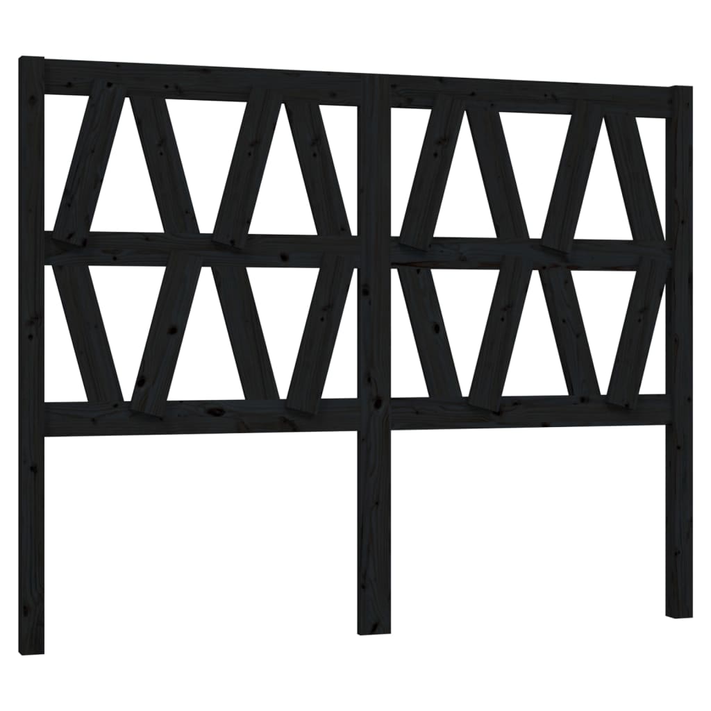 vidaXL Tăblie de pat, negru, 166x4x100 cm, lemn masiv de pin