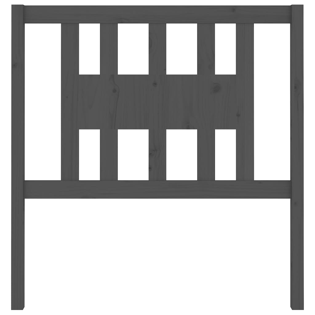 vidaXL Tăblie de pat, gri, 81x4x100 cm, lemn masiv de pin