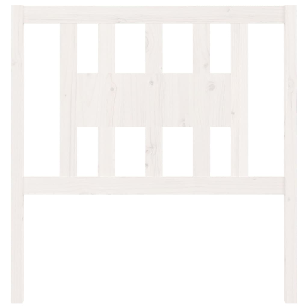 vidaXL Tăblie de pat, alb, 96x4x100 cm, lemn masiv de pin