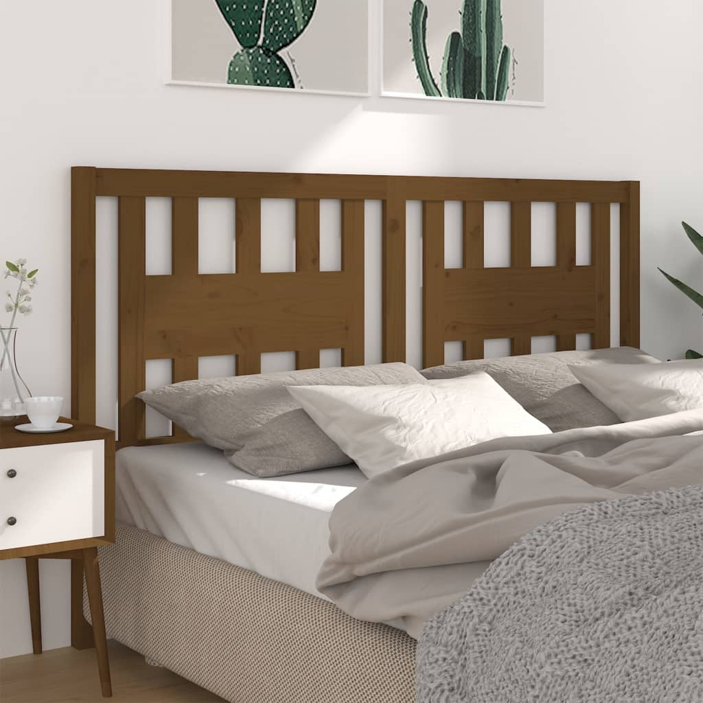 vidaXL Tăblie de pat, maro miere, 126x4x100 cm, lemn masiv de pin vidaXL Tăblie de pat, maro miere, 126x4x100 cm, lemn masiv de pin