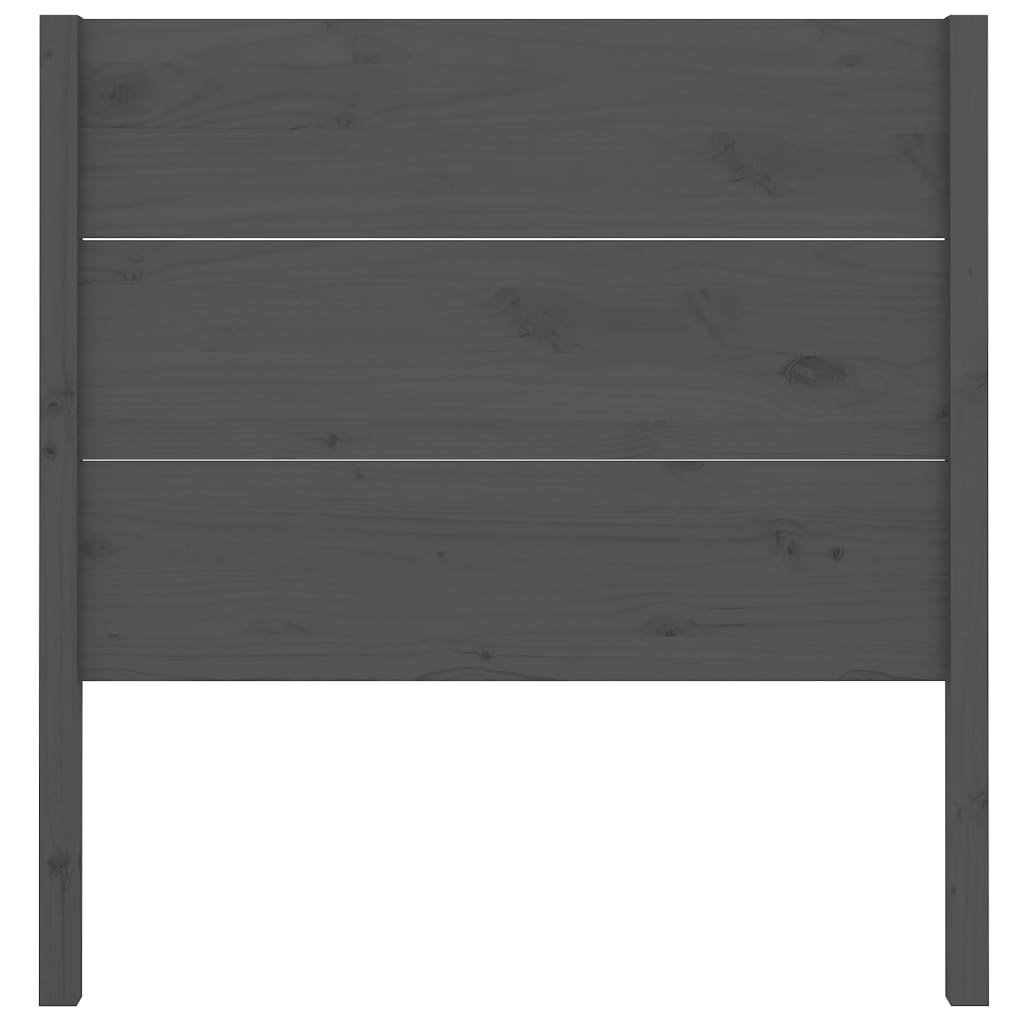 vidaXL Tăblie de pat, gri, 81x4x100 cm, lemn masiv de pin