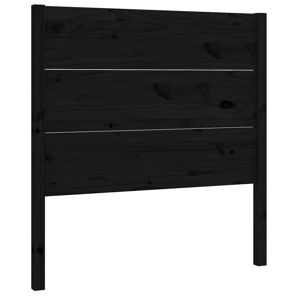 vidaXL Tăblie de pat, negru, 96x4x100 cm, lemn masiv de pin