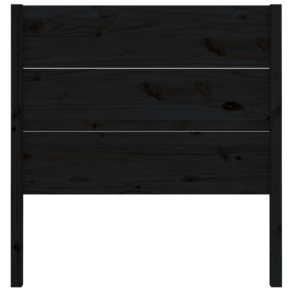 vidaXL Tăblie de pat, negru, 96x4x100 cm, lemn masiv de pin