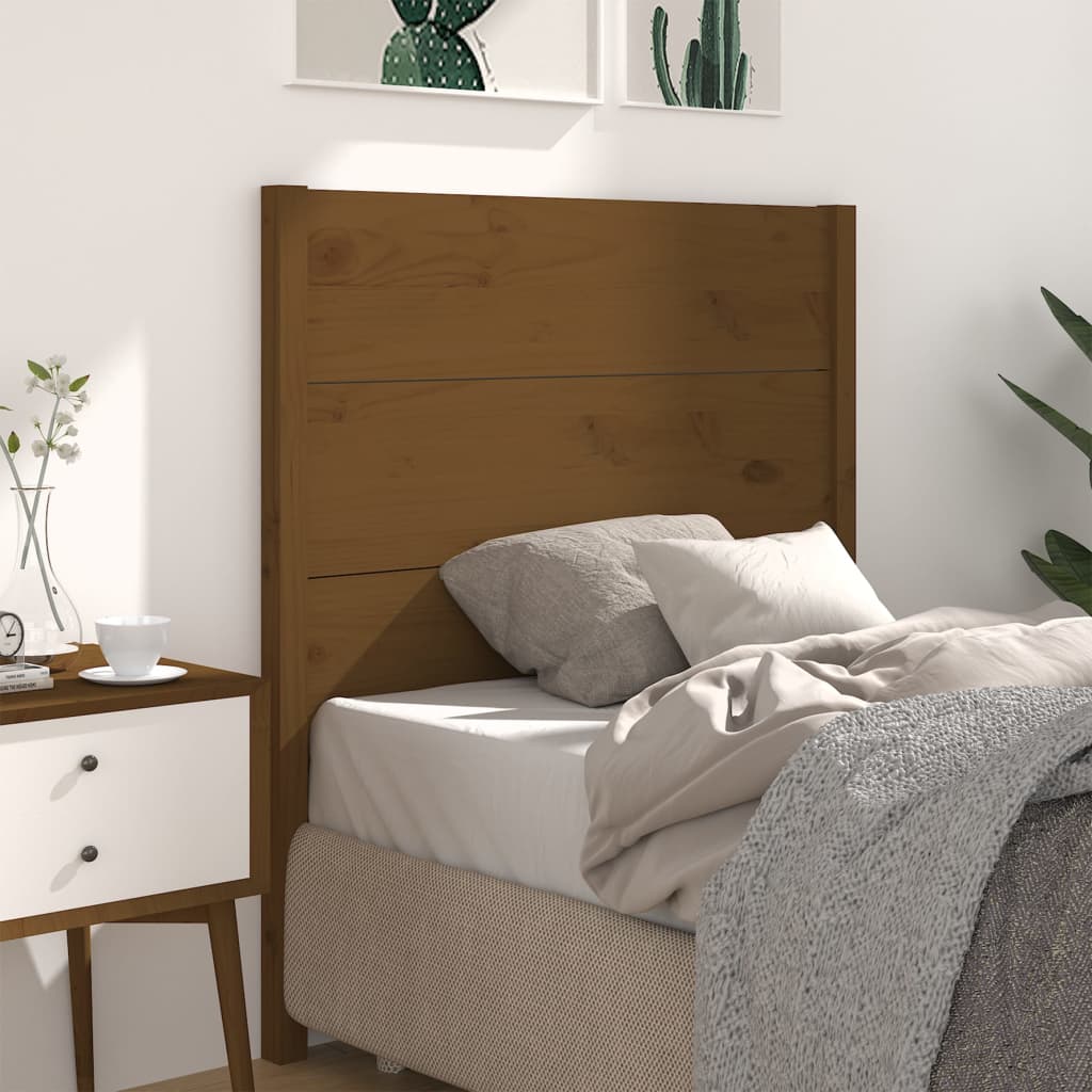 vidaXL Tăblie de pat, maro miere, 106x4x100 cm, lemn masiv de pin vidaXL Tăblie de pat, maro miere, 106x4x100 cm, lemn masiv de pin