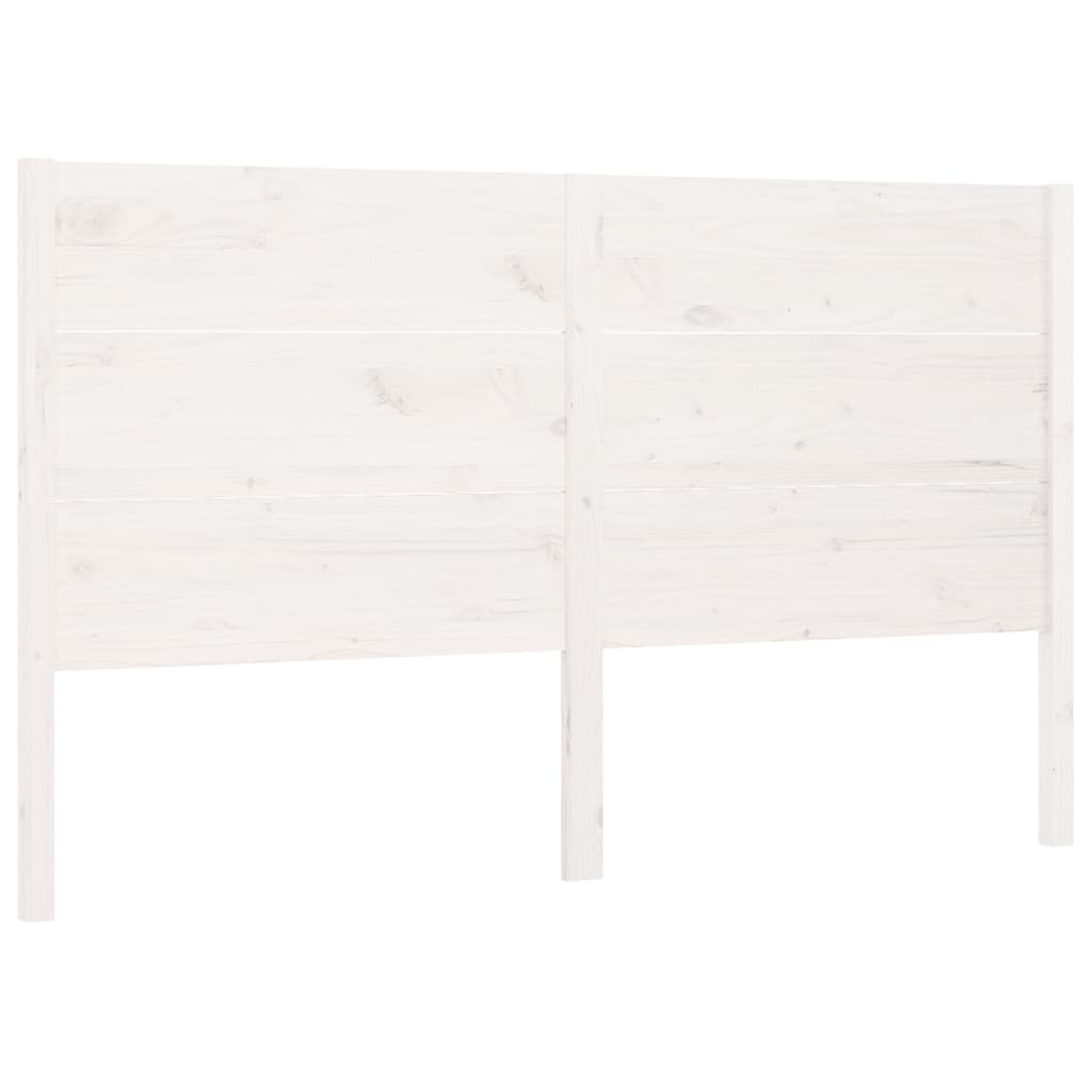 vidaXL Tăblie de pat, alb, 156x4x100 cm, lemn masiv de pin