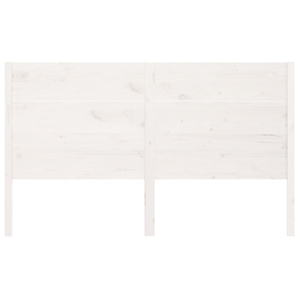 vidaXL Tăblie de pat, alb, 156x4x100 cm, lemn masiv de pin