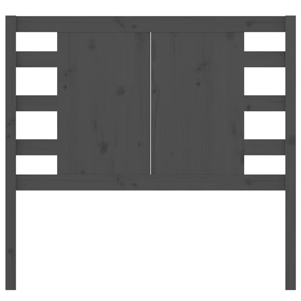vidaXL Tăblie de pat, gri, 81x4x100 cm, lemn masiv de pin