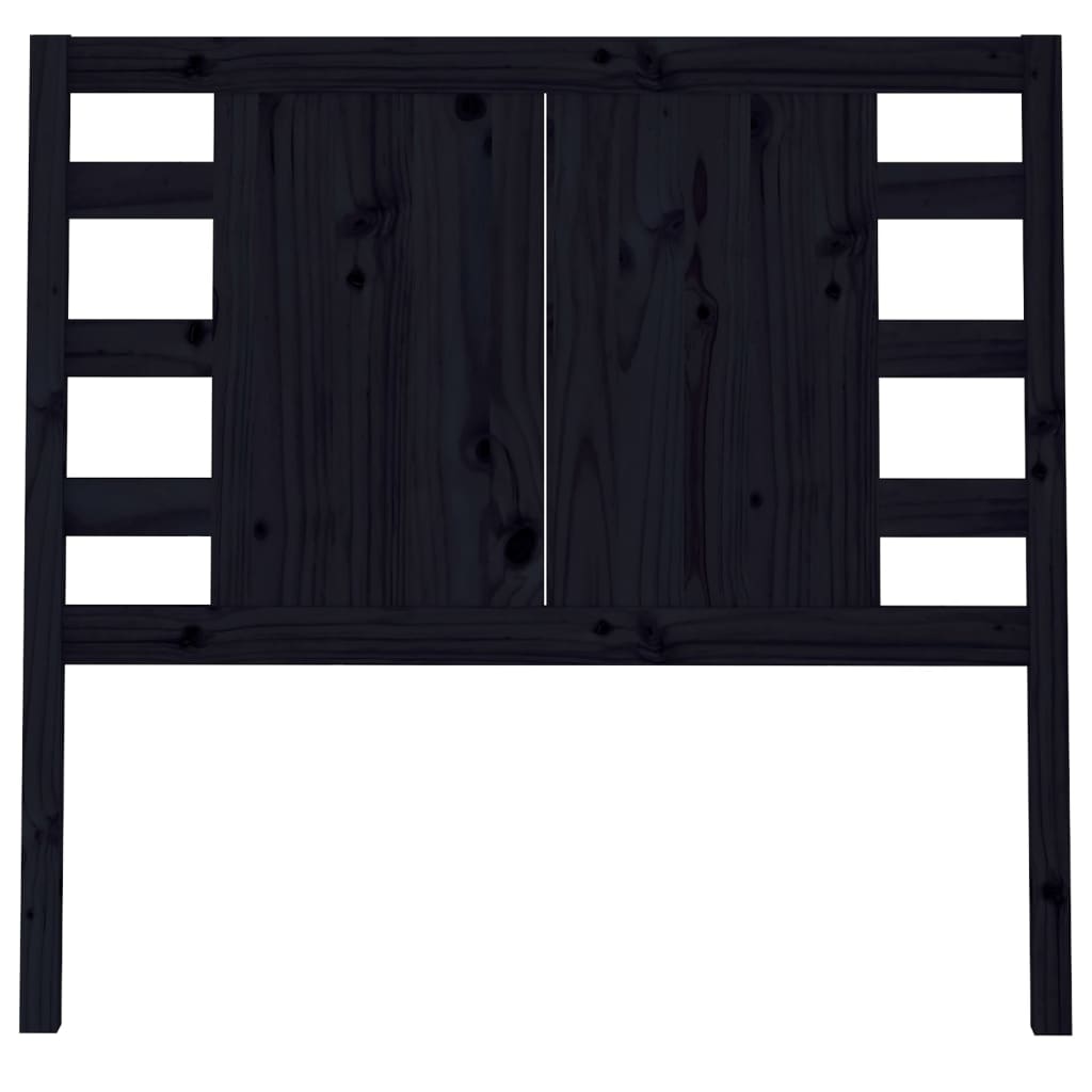 vidaXL Tăblie de pat, negru, 81x4x100 cm, lemn masiv de pin