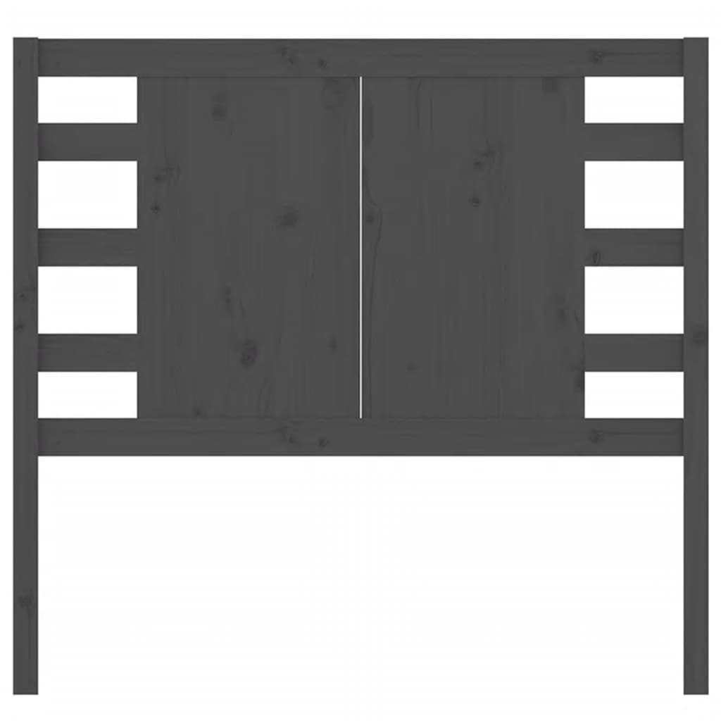 vidaXL Tăblie de pat, gri, 96x4x100 cm, lemn masiv de pin
