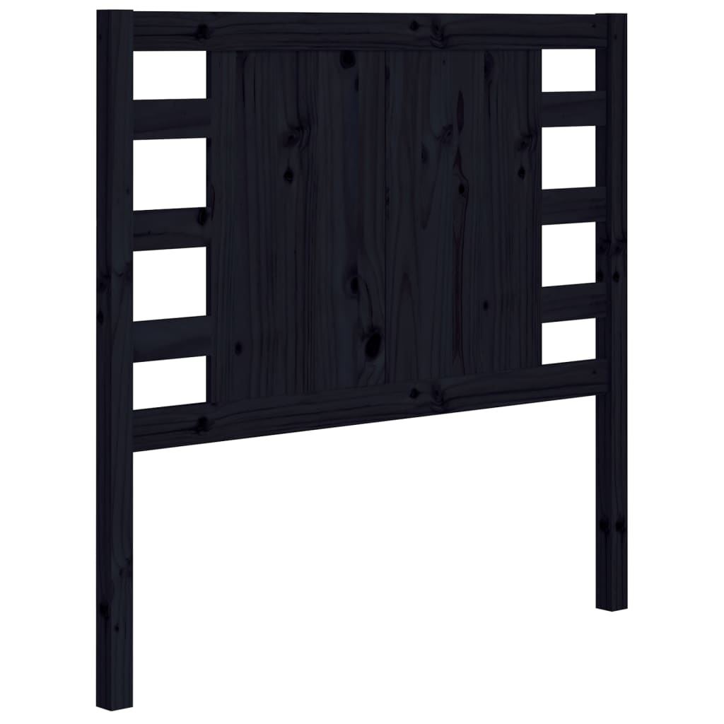 vidaXL Tăblie de pat, negru, 96x4x100 cm, lemn masiv de pin