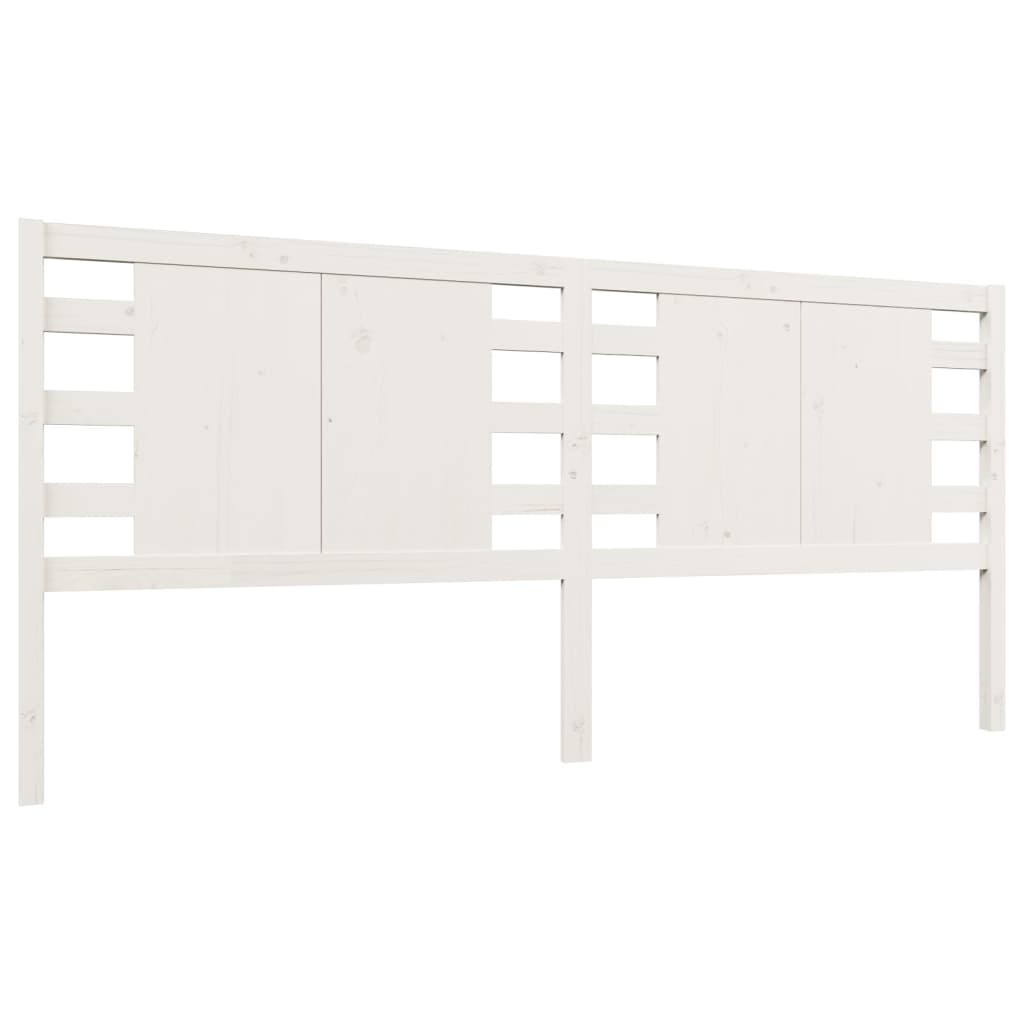 vidaXL Tăblie de pat, alb, 126x4x100 cm, lemn masiv de pin vidaXL Tăblie de pat, alb, 126x4x100 cm, lemn masiv de pin