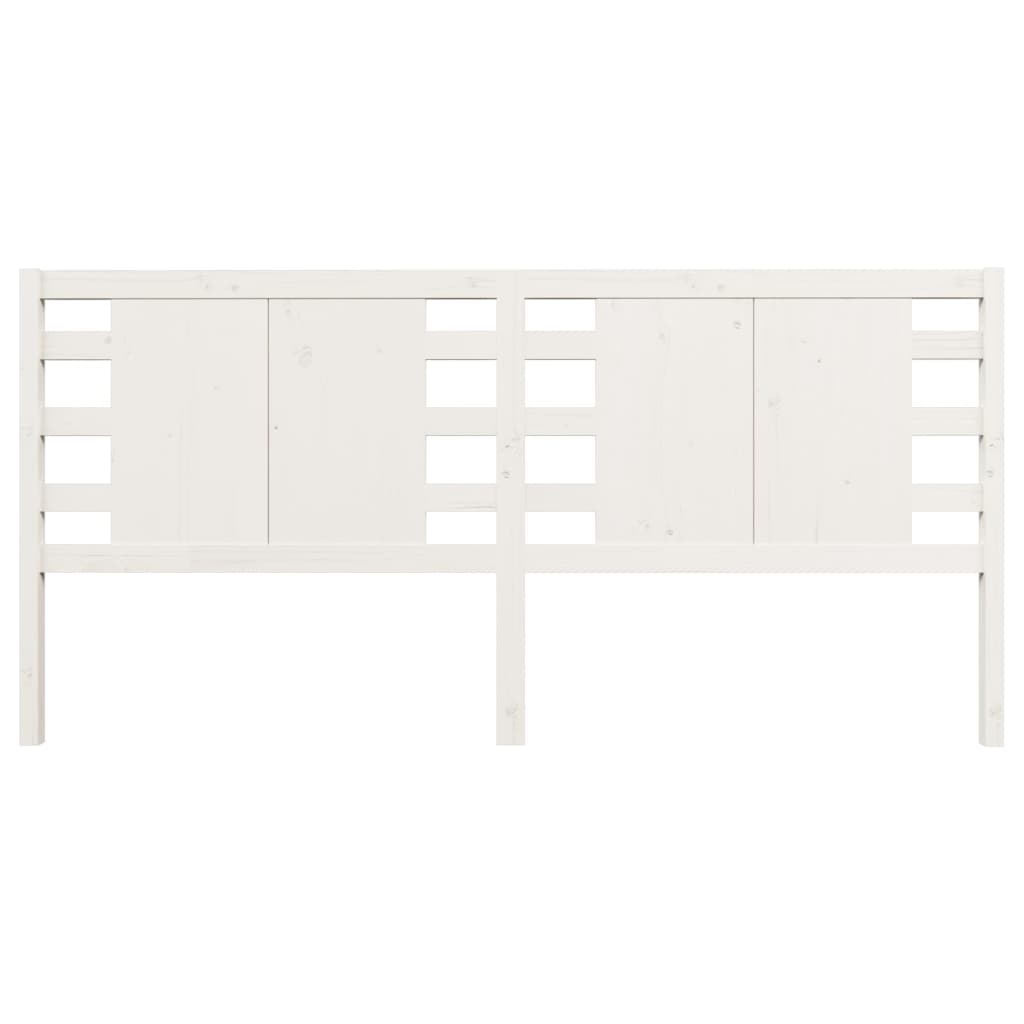 vidaXL Tăblie de pat, alb, 126x4x100 cm, lemn masiv de pin vidaXL Tăblie de pat, alb, 126x4x100 cm, lemn masiv de pin