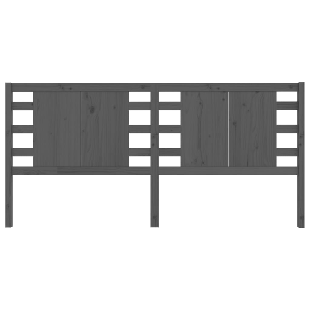 vidaXL Tăblie de pat, gri, 146x4x100 cm, lemn masiv de pin