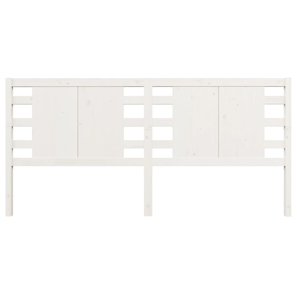 vidaXL Tăblie de pat, alb, 206x4x100 cm, lemn masiv de pin vidaXL Tăblie de pat, alb, 206x4x100 cm, lemn masiv de pin