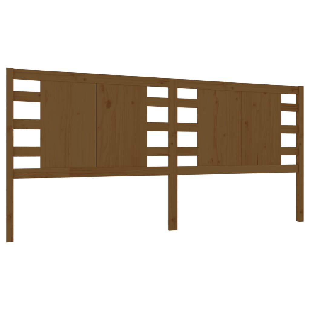 vidaXL Tăblie de pat, maro miere, 206x4x100 cm, lemn masiv de pin
