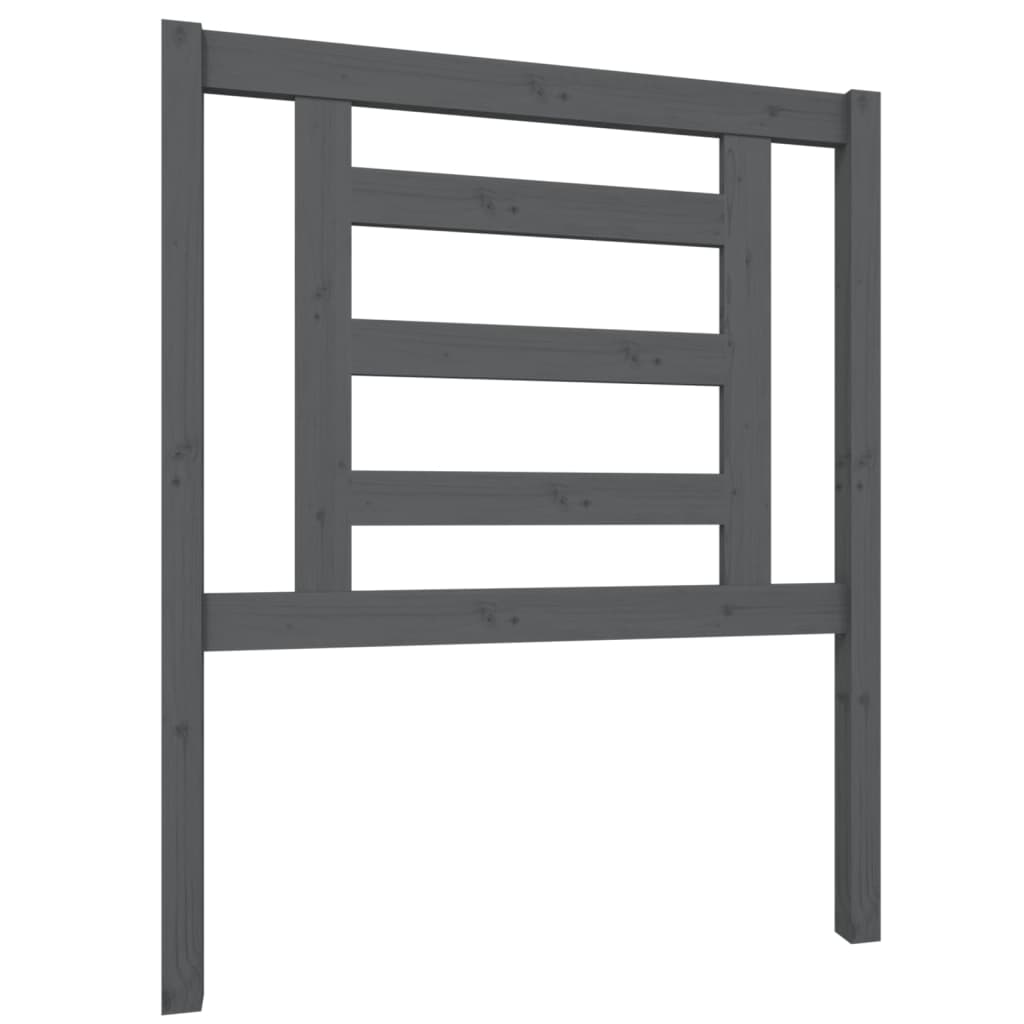 vidaXL Tăblie de pat, gri, 81x4x100 cm, lemn masiv de pin